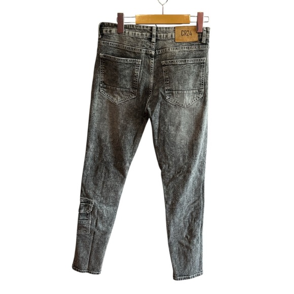 CR24 Distressed Gray Cargo Skinny Jeans - Size 30x30 - Picture 3 of 8